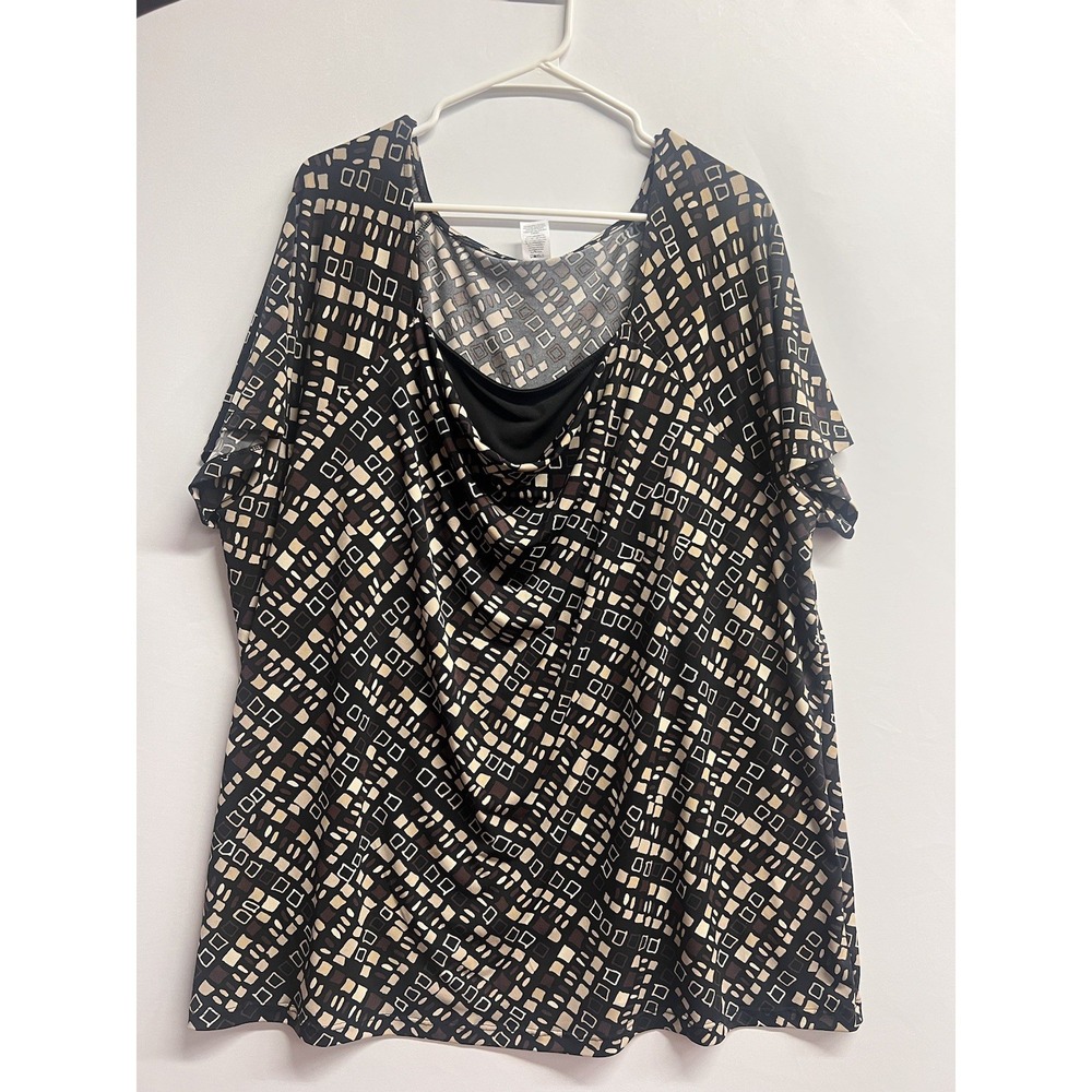 Womens Top Short Sleeve‎ printed plus sz 4X